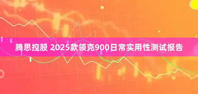 腾思控股 2025款领克900日常实用性测试报告